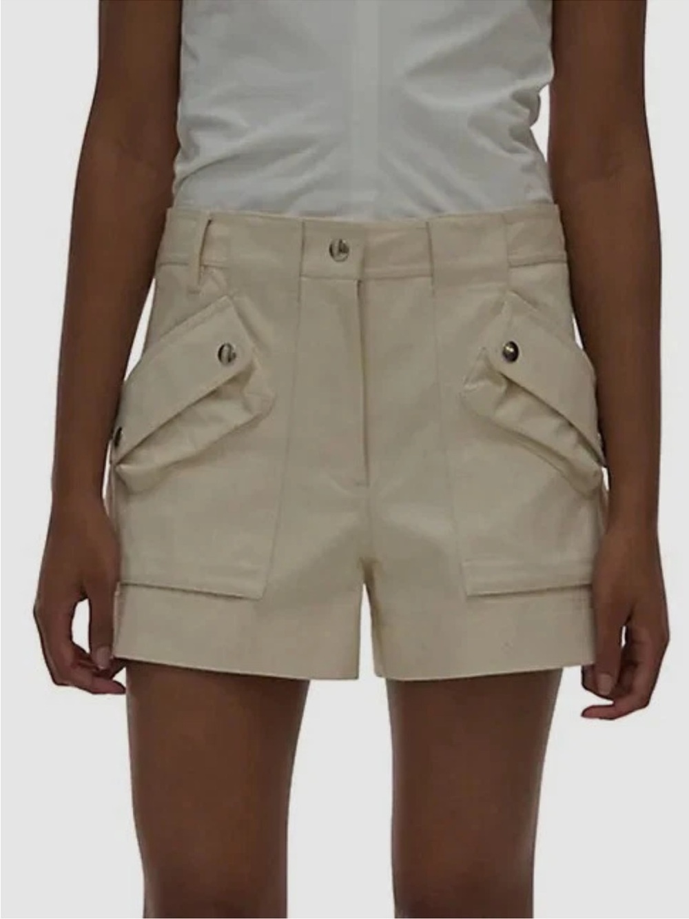 Helmut Lang Beige Cargo Pocket Shorts
